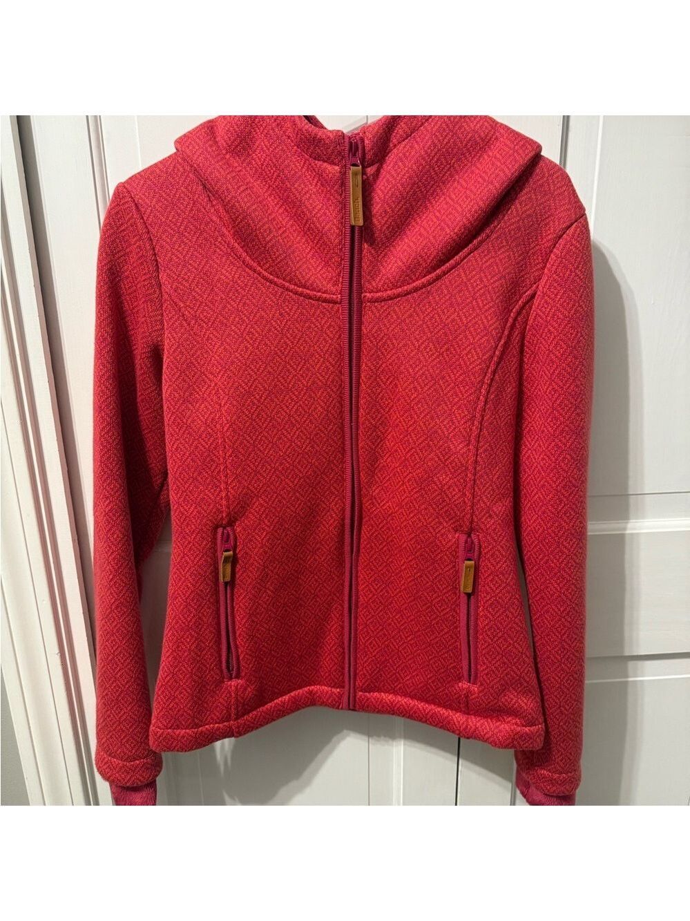 NWT Bench Women's Textured Heavy Fleece Funnel Jacket Sangria Highrise